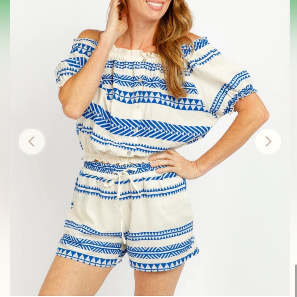 Sofia - Mazy Shorts & Lola Top Set in Royal Blue, OS